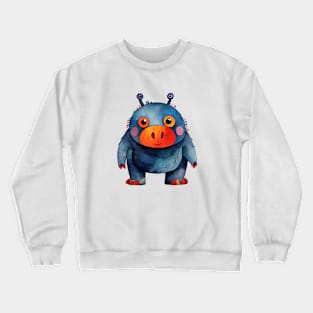 Adorable Colorful Watercolor Cute Fantasy Monster Crewneck Sweatshirt